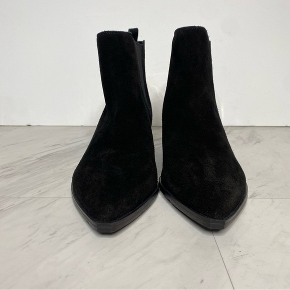 Marc Fisher Yikalo Black Suede Pointy Toe Chelsea Bootie 7M - Picture 2 of 14